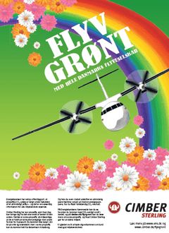 Flyv grønt plakat - Cimber Sterling