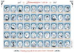 Med 50 tegnede portrætter af børn på Julemærkehjem markerer Julemærket 2012 100-året for åbning af det første Julemærkehjem i Danmark.