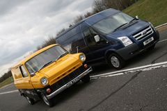 Ny og gammel Ford Transit