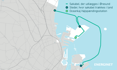 Søkablet lægges ud på havbunden og trækkes i land tre steder i København