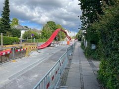Kabelarbejde på en tidligere strækning på Brogårdsvej