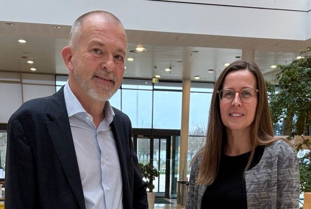 Torben Thyregod, afgående finansdirektør, og Marianne Hansen, kommende finansdirektør i Energinet.