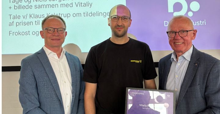 Tv. borgmester i Thisted Kommune, Niels Jørgen Pedersen, mf. Vitaliy Navrotskyy, th. Tage Odgaard Nielsen, DI Thy/Mors bestyrelsesleder & CEO i Frontego A/S