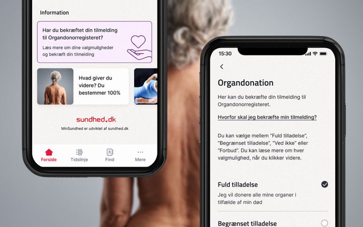 Der er stor interese for at få registreret sit valg i Organdonorregisteret. Nu kan man også gøre det på MinSundhed-appen.