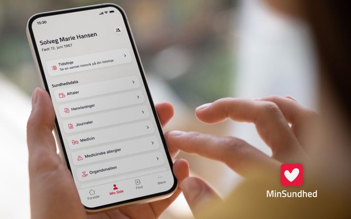Danskerne har taget MinSundhed-appen til sig. Appen har 36 mio. besøg årligt.