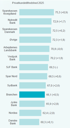 Privatkundernes tilfredshed 2025