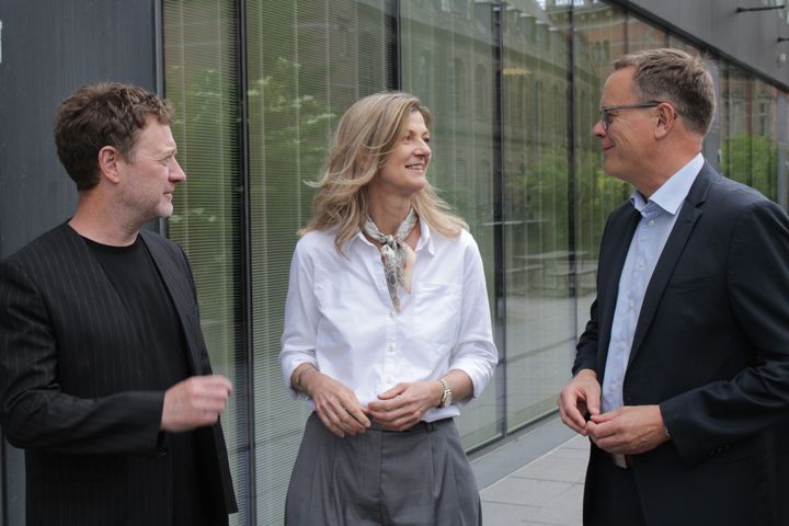 Fra venstre: Jacob Kurek, adm. direktør hos Henning Larsen,  Marianne Hjaltelin, CEO og partner i Lead Agency - Per Christensen, adm. direktør i WSP.