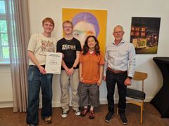 Repræsentanter fra Sønderborghus S/I sammen med Steen Iwang fra Fonden for Andelskasserne i område Syd.