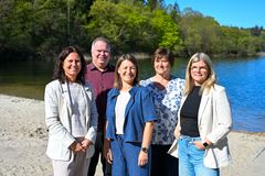 Holdet i Andelskassen Sundhed er (fra venstre): Mette Kjær Ostersen, Lars Flansmose, Jane Moesgaard Kristoffersen, Kirsten Nørmark og Anita Gohr Andersen
