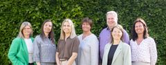 Teamet i Andelskassen Sundhed fra venstre: Anita Gohr Andersen, Anne Bruun, Mette Myllerup Mikkelsen, Kirsten Nørmark, Lars Flansmose, Jane Moesgaard Kristoffersen og Mette Kjær Ostersen