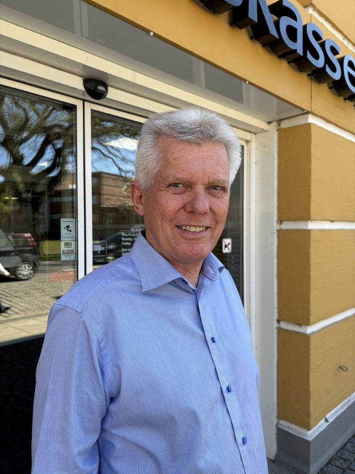 Flemming Lunde foran Andelskassen i Svendborgs lokaler i Skolegade