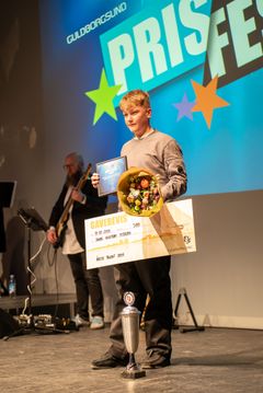 Årets Talent 2025 blev Jakob Hagstrøm Petersen, som på blot to sæsoner i motocross har kørt sig til DM-guld i klassen 65C – endda efter et voldsomt styrt og en længere skadespause tidligere på året. Foto: Guldborgsund Kommune