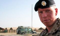 Her ses Mikkel Jørgensen fra dengang, hvor han var udsendt til Helmand-provinsen i Afghanistan. Foto: Den Kongelige Livgarde