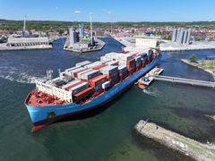 Mandag 12. maj sejlede Laura Mærsk ind i Aabenraa Havn
