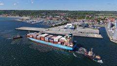 Mandag 12. maj sejlede Laura Mærsk ind i Aabenraa Havn