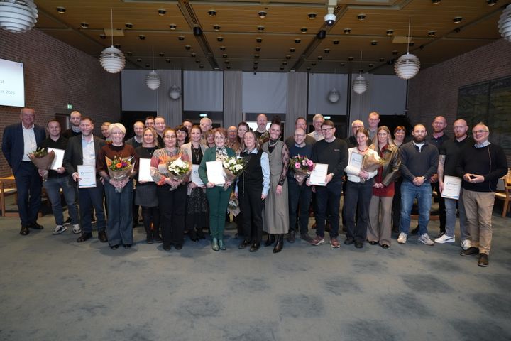 De virksomheder, der var til stede for at modtage Aabenraa Kommunes Sundhedsfremmemærke 2025