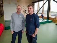 Projektleder Tommy Kristoffersen (tv) og KKFO-leder Stefan Oskarsson fra Sluseholmen Skole og Fritid