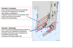Her ses en illustration af de områder, som der kommer regler for parkering på. Det er regler lavet, så de generer ø-pendlere og fastboende så lidt som muligt.