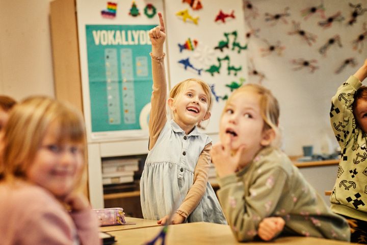 Børn vil gerne sige deres mening. Billede fra Margretheskolen i Roskilde.