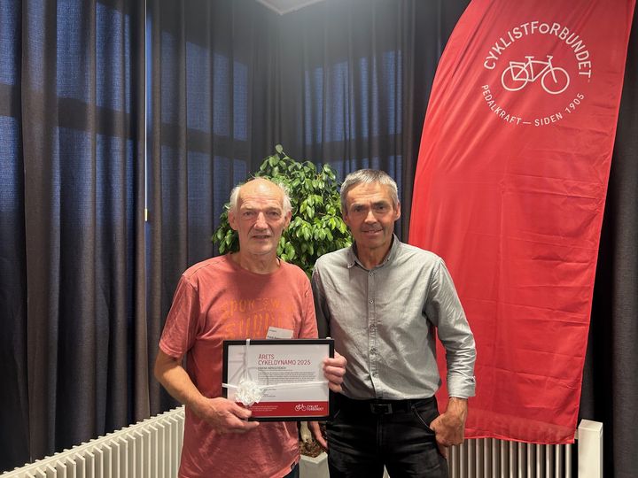 Frank Køngerskov (TV) og landsformand Jens Peter Hansen