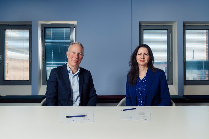 John Henriksen, CEO hos TDC Erhverv, & Nadia Carlsten, CEO hos DCAI