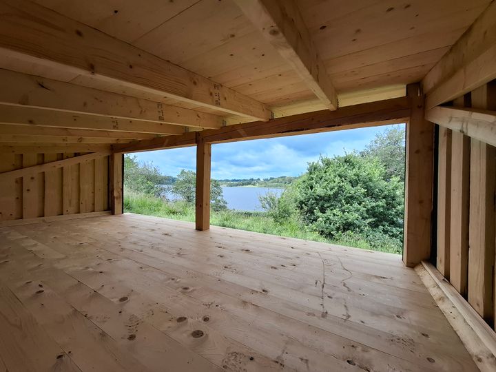 Nyt shelter ved Engelsholm Sø mellem Billund og Vejle