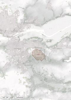 ”Fase 1” på kortet angiver placeringen af de 215 hektar skov, som første fase af projektet omfatter.