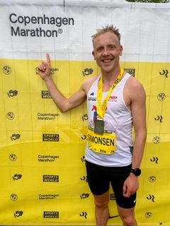 Jacob Sommer Simonsen vinder guld til DM ved Copenhagen Marathon