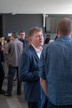 Centerleder Mads Rosendahl Thomsen kunne torsdag 1. maj officielt åbne grundforskningscentret TEXT: Center for Contemporary Cultures of Text. Foto: Jasper Benjamin Gren Riis-Hansen