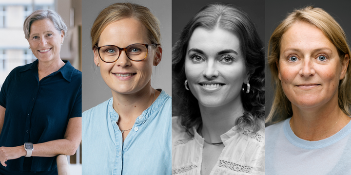 Hvis unge går tidligt i puberteten, kan det måske øge risikoen for, at de mistrives og får et større forbrug af alkohol, cigaretter og andre rusmidler. Det viser ny forskning fra Aarhus Universitet. Bag resultaterne står (fra venstre): professor Cecilia Ramlau-Hansen, postdoc Pernille Jul Clemmesen, ph.d.-studerende Anne Marie Ladehoff Thomsen og postdoc Anne Gaml-Sørensen.