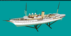 Kongeskibet Dannebrog bliver bygget i 1:20. Det gør den over 4 meter lang og kræver 225.000 LEGO® klodser.