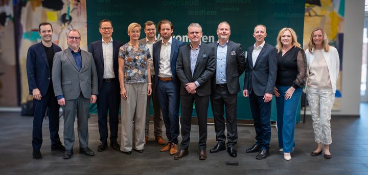 GF FORSIKRINGS BESTYRELSE: (Fra venstre) Kristian Hjort-Madsen, Christian Hermansen, Henrik Sangild, Lykke Outzen Mørk, Michael Nørrung, Jørgen Mehr, Torben B. Pedersen, Mattias Andersen, Christian Bigandt Nielsen, Susanne Hertzum og Helle Okholm. Ikke på billedet: Mette Vinther Skriver. (Foto Anders Boe/GF Forsikring)