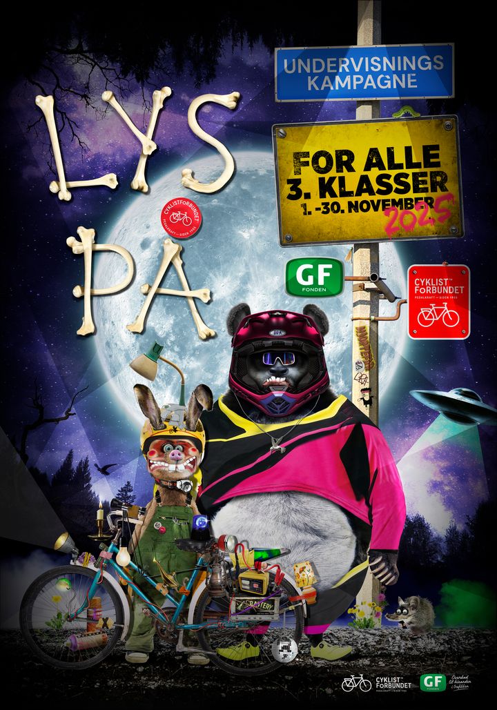 Plakat om LYS PÅ-kampagnen. som er målrettet elever i 3. klasser. Undervisningsforløbet foregår i hele november