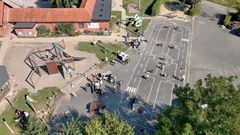 Den nye cykelbane blev indviet i sidste uge og er placeret lige ved siden af skolens legeplads, så det er nemt for børnene at bruge den. Tidligere var området indrettet som parkeringsplads.