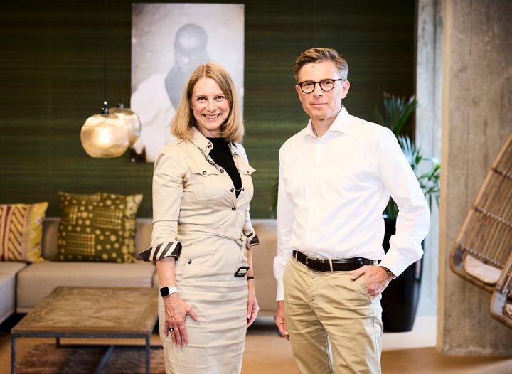 PlanBørnefondens nye formandskab. Bestyrelsesformand Charlotte Møller-Andersen og næstformand Peter Vekslund.