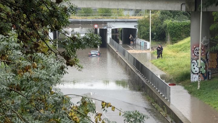 Billede af oversvømmelser på Lersø Park alle i København