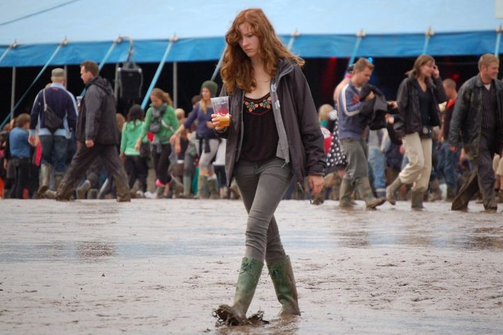 Vejret kan være en udfordring på festivaler.