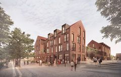 Klosterhaverne i Roskilde. Illustration: Cornelius Vöge - Atelier for Arkitektur og Gründl Haahr.