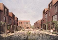Illustration af Klosterhaverne i Roskilde af Cornelius Vöge - Atelier for Arkitektur og Gründl Haahr