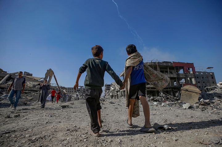 Gaza City, Gazastriben, den 10. oktober 2025.