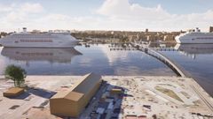 Visualisering af mulig cykelbro mellem Langelinie og Refshaleøen. Foto: Rambøll/Weitling+Dissing