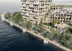 Højhus på Langelinie 2. Visualisering: Vilhelm Lauritzen Arkitekter/Lendager/STED By & Landskab