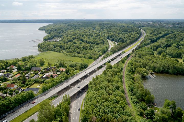 Luftfoto Hillerødmotorvejen