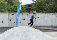 Nicholas var på banen, da LOW Academy afholdt drop-in skate workshop i Aktivitetsparken i Farum Midtpunkt