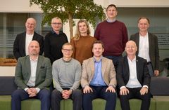Økonomi og Erhverv, 2026-2029. Øverst fra venstre: Jan Kjældgaard, Ole Bondo Christensen, Bettina Ugelvig, Robert Mørck, Egil Hulgaard. Nederst fra venstre: Anders Medum Groth, Øjvind Vilsholm, Nicolai Bechfeldt, Lars Carstensen