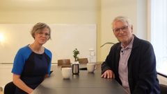 Forperson i Danmarks Erhvervsfremmebestyrelse møder grundlægger i AI-virksomheden Dreamplan.