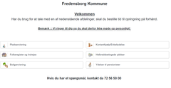 Skærmbillede på fredensborg.dk