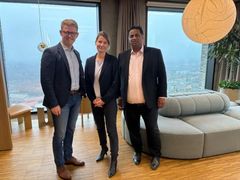 Nicolai Houmark Lauridsen Sekretariatschef Business Region MidtVest, Helle Berthold Rosenberg, CEO i Erhvervshus Midtjylland og Benjamin Holst Sekretariatschef Business Region Aarhus.