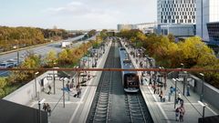 Illustration af færdige udvidelse af Københavns Lufthavns Station