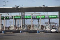 Betalingsanlægget ved Storebæltsbroen.